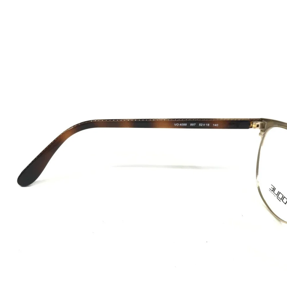 Vogue Eyeglasses Frames VO4088 997 Brown Tortoise Gold Cat Eye 52-18-140